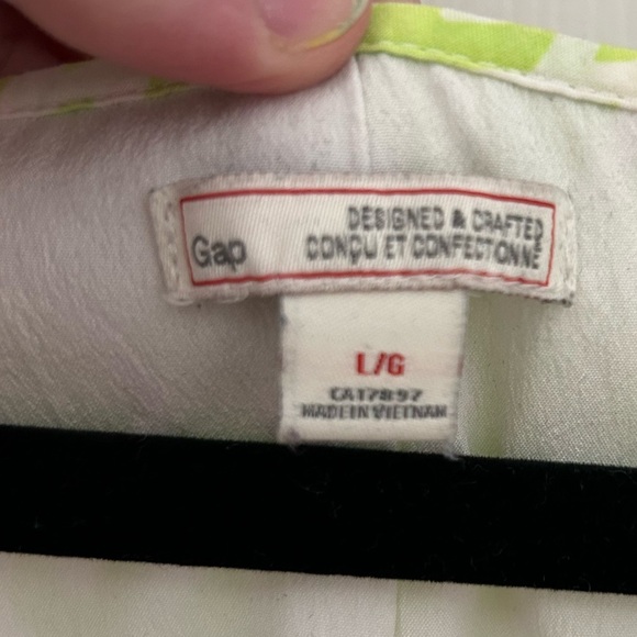 GAP Green Patterned Sleeveless Summer Dress, Sz L - Picture 6 of 8